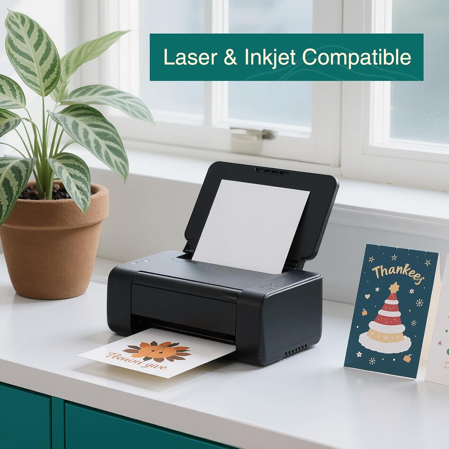 Cardstock 5 x 7 Inch 220 Sheets 190 gsm Heavyweight Card Stock Paper White Cardstock Printer Paper Perfect for Wedding Invitations, DIY Cards, Postcards, Photos, Art and Crafts