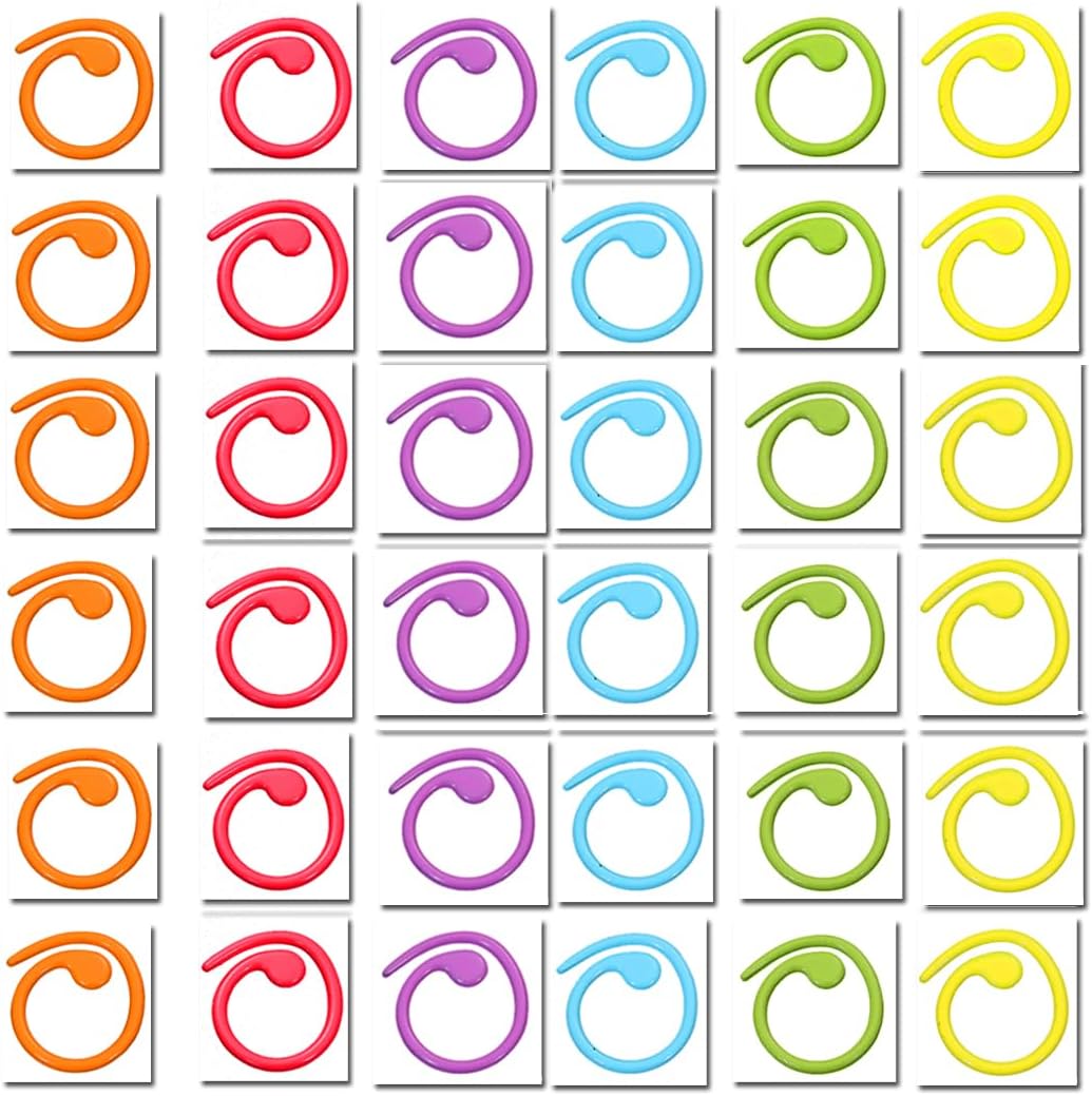 60PCS Metal Stitch Markers,Crochet Knitting Stitch Markers Yarn Row Stitch Counter with Case