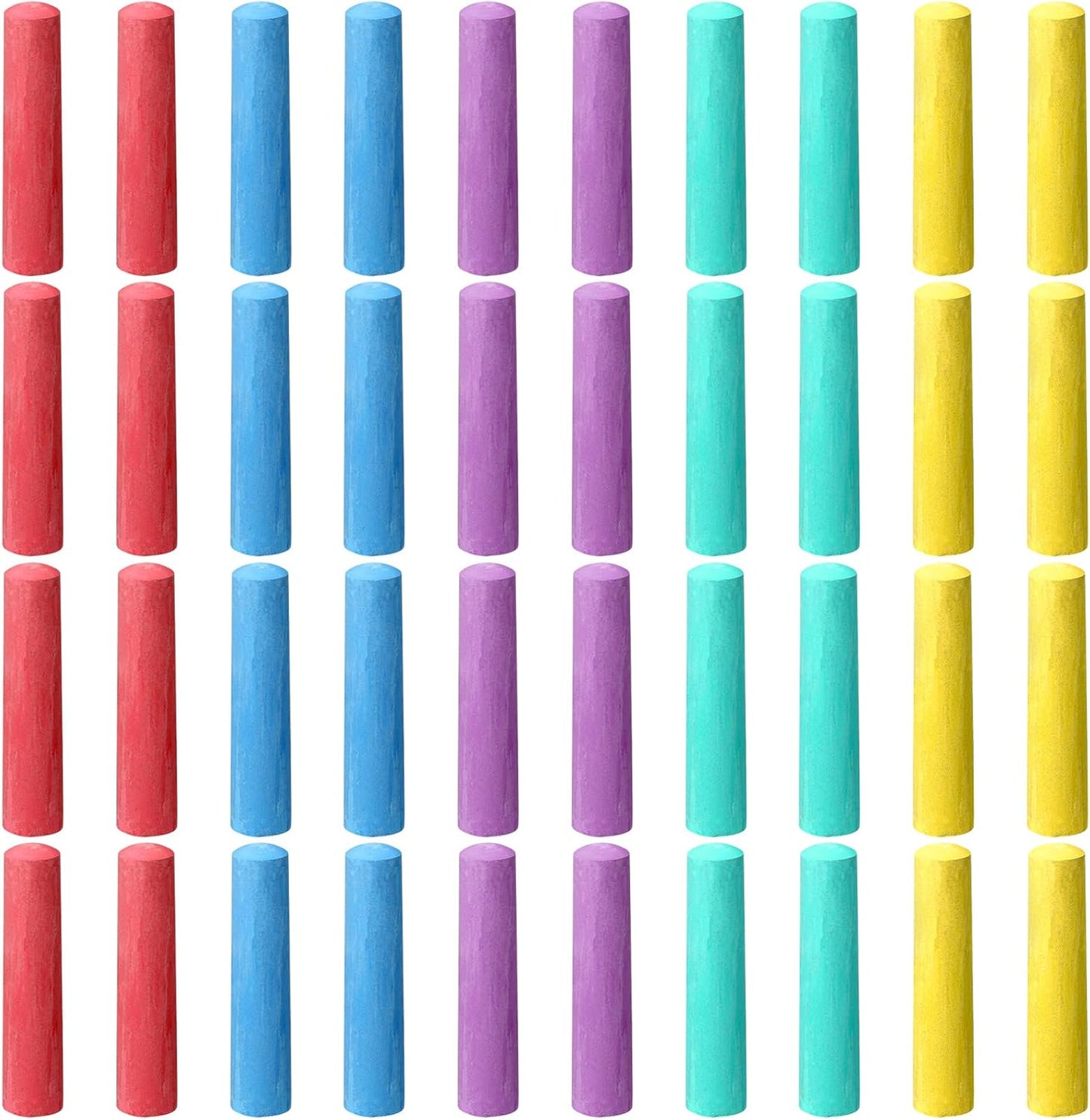 40 Pcs Sidewalk Chalks for Kids Non Toxic Jumbo Chalk for Party Gift Outdoor Art Classroom Play Painting (Multicolor)