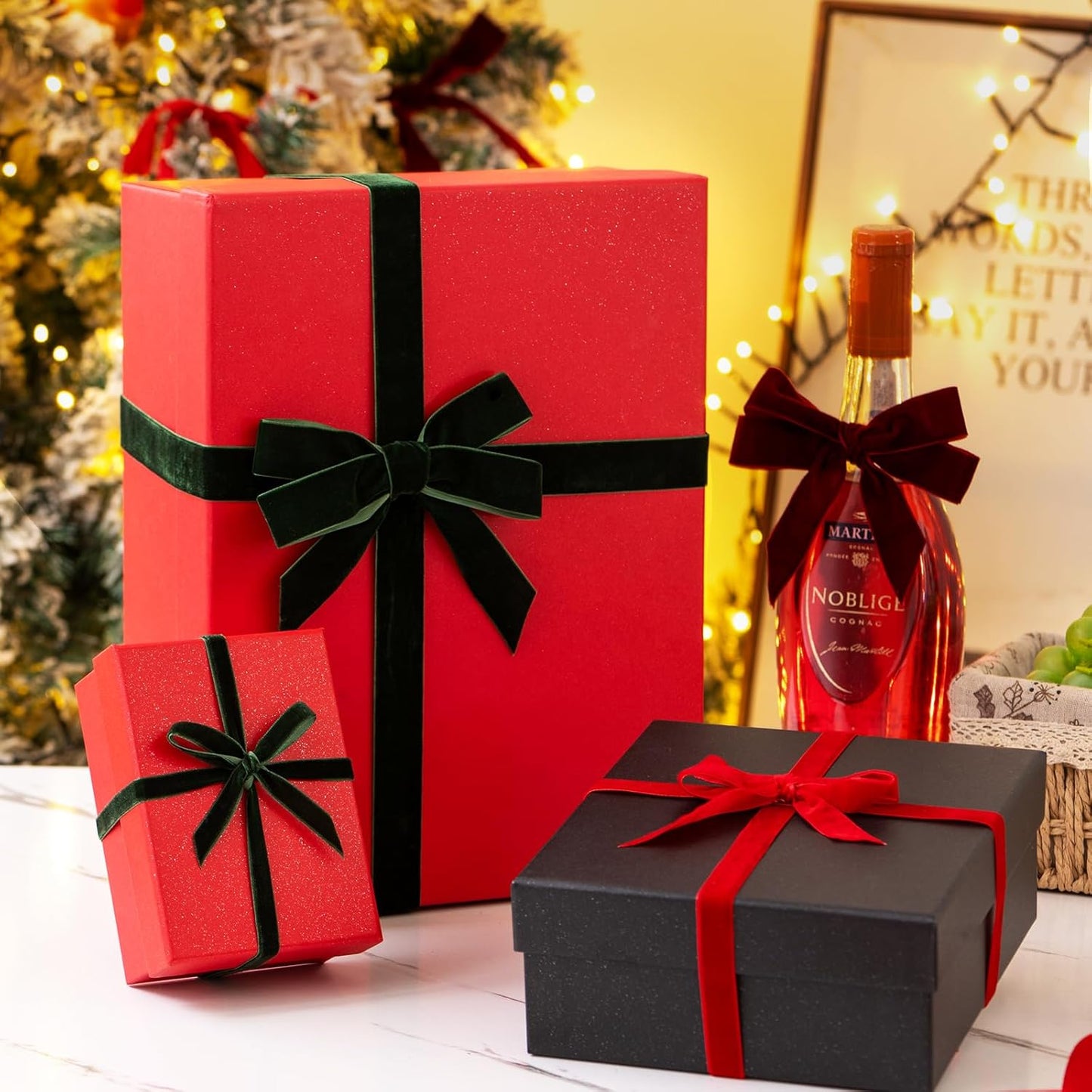 Brown Velvet Ribbon 5/8'' 2 Rolls Total 30 Yards, Use for Gift Wrapping, Christmas Tree, Wreath Decoration, DIY Crafts (Khaki, Brown)