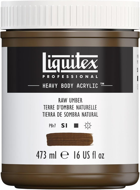 Liquitex Professional Heavy Body Acrylic Paint, 16-oz (473ml) Pot, Raw Umber