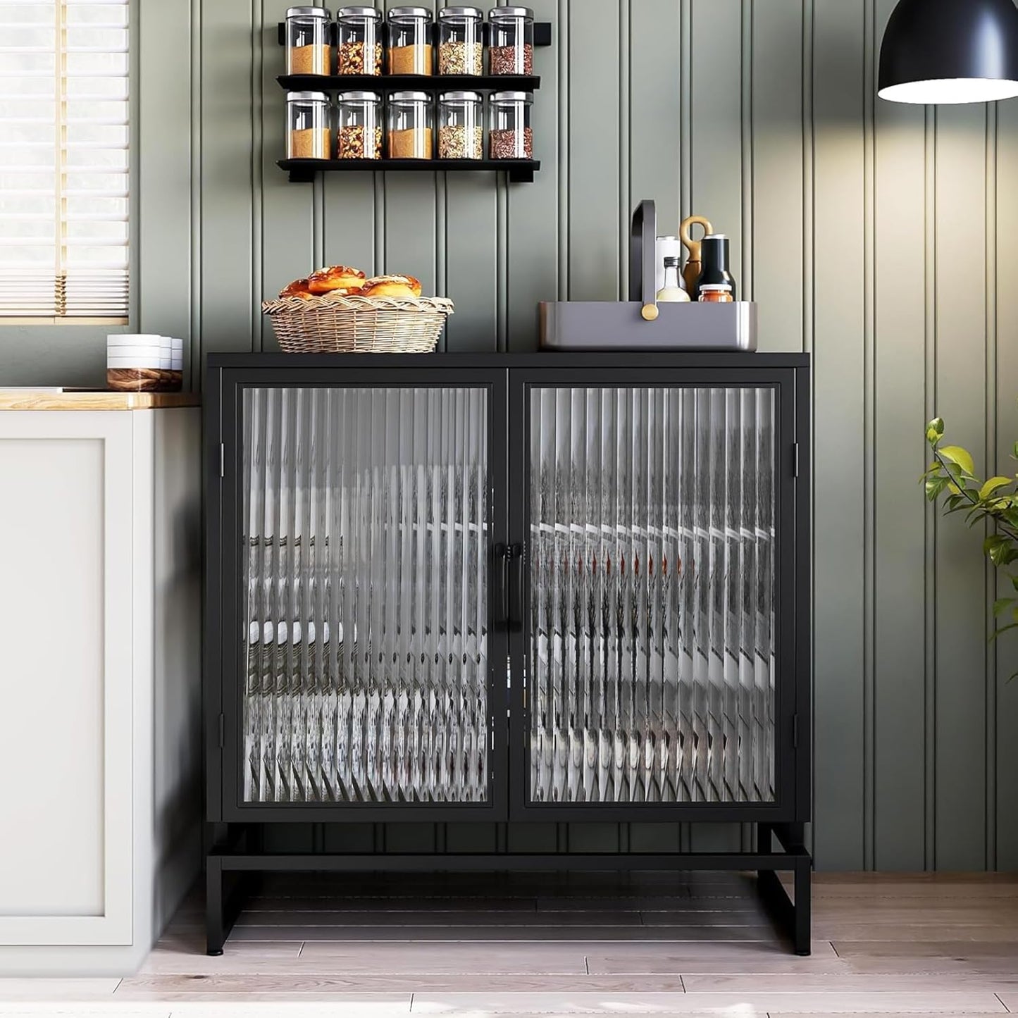 Beautyhero Window Privacy Film, Frosted Reeded Glass Cling, 3D Decorative Coverings with UV Blocking, Adhesive Stickers for Bathroom Doors Cabinet