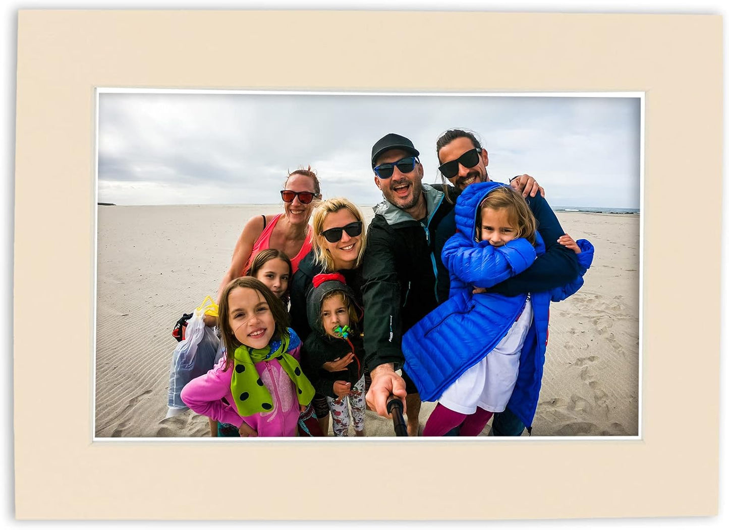 8x10 Mat Bevel Cut for 5.5x8.5 Photos - Acid Free Cream Precut Matboard - For Pictures, Photos, Framing - 4-ply Thickness