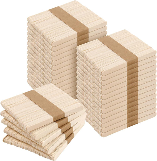 2000 Pieces Wood Craft Sticks, 4.5 Inch, Natural Color, Ice Cream Wooden Sticks for DIY Crafts and Art Projects