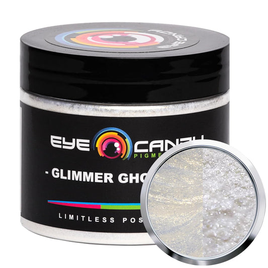 Eye Candy Premium Mica Powder Pigment “Glimmer Ghost Gold” (50g) Multipurpose DIY Arts and Crafts Additive | Woodworking, Bath Bombs, Resin, Paint, Epoxy, Soap, Nail Polish (Glimmer Ghost Gold, 50G)