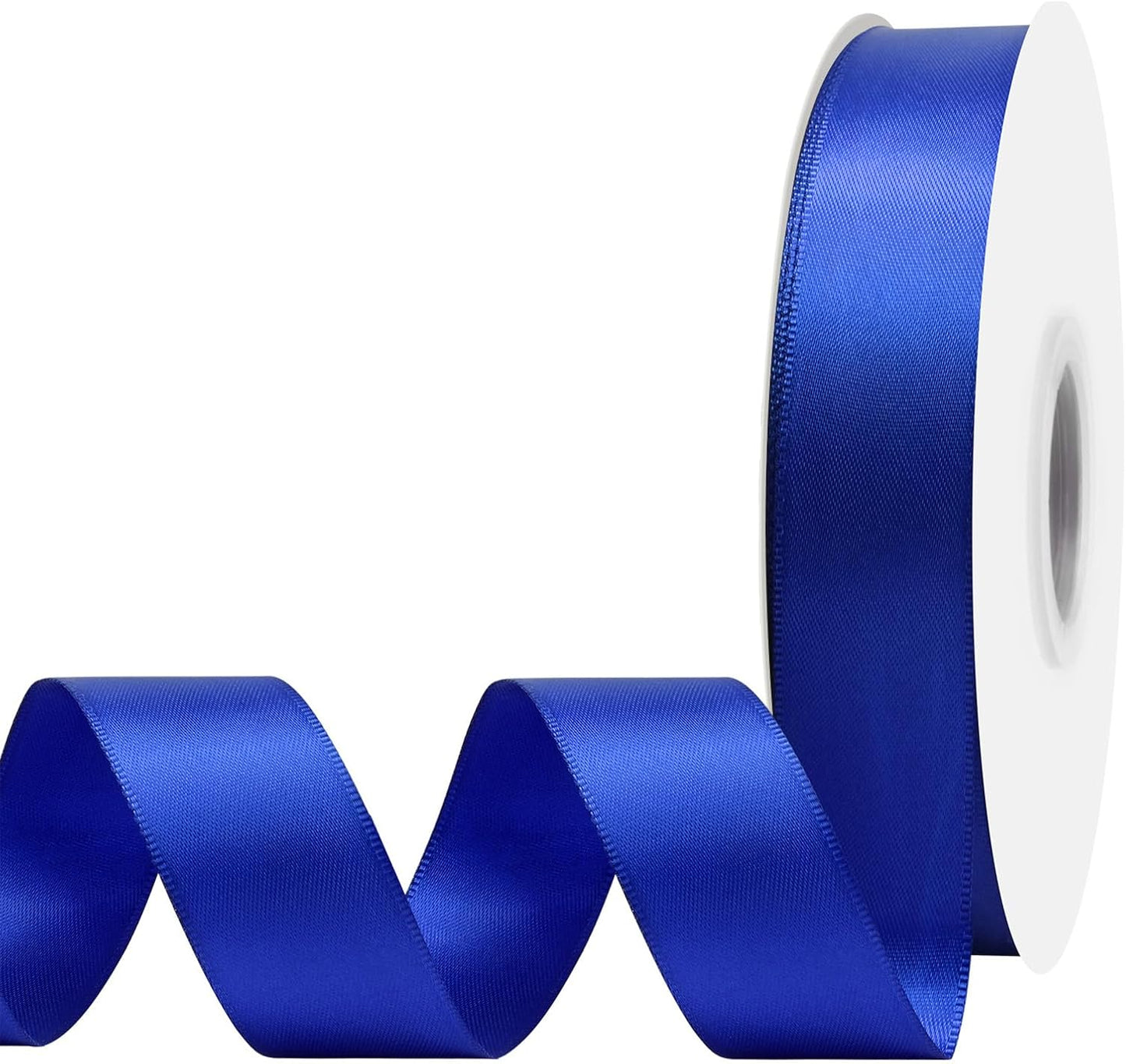 Cobalt Blue Satin Ribbon 7/8" X 50 Yards Solid Color Double Faced Ribbons Perfect for Crafts Wedding Decor Bow Making Arts Sewing and More