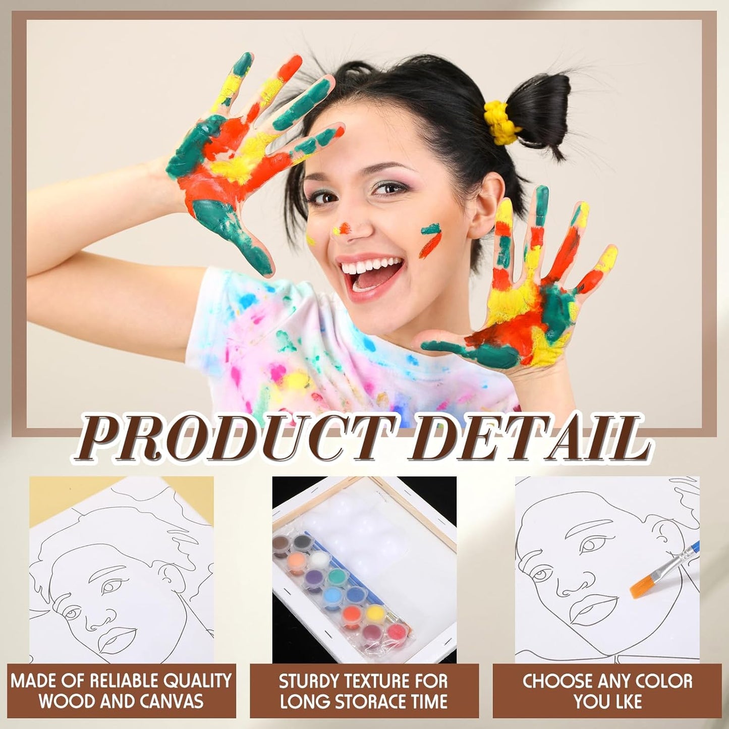 Zhanmai 12 Pack Pre Drawn Canvas for Painting Sip and Paint Kit 8" x 10" Paint Party Set Canvas Painting Pre Printed Canvases for Party Favor DIY Virtual Adult's Date Night(Adult Couples)