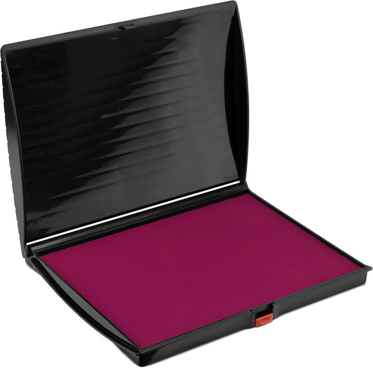 Large Premium Magenta Purple Ink Stamp Pad - 5" by 7" - Quality Felt Pad