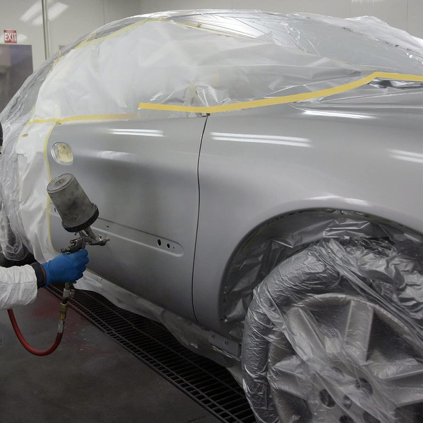 MyLifeUNIT Tape and Drape, 6 Pack Masking Paper for Automotive Painting Covering (66-Feet, 3 Sizes)