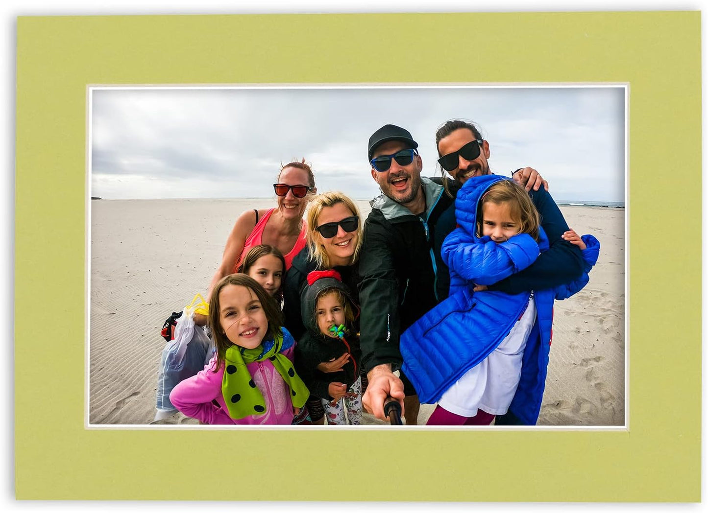 11x14 Mat for 8.5x11 Photo - Precut Pistachio Green Picture Matboard for Frames 11 x 14 Inches - Bevel Cut Matte to Display Art 8.5 x 11 Inches - Acid Free ONE MAT with Backing Board & Clear Bag