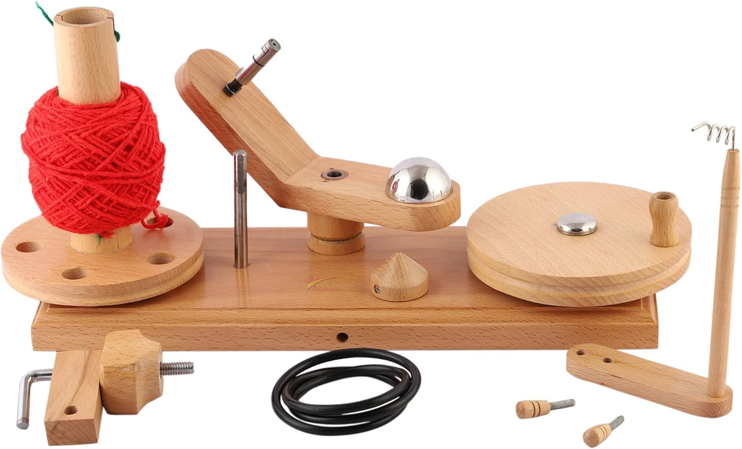 Large Handcrafted Wooden Yarn Winder & Swift – Breachwood Ball Winder for Crocheting, Knitting, Weaving – Heavy-Duty Yarn Winder for 8-12 oz Skeins