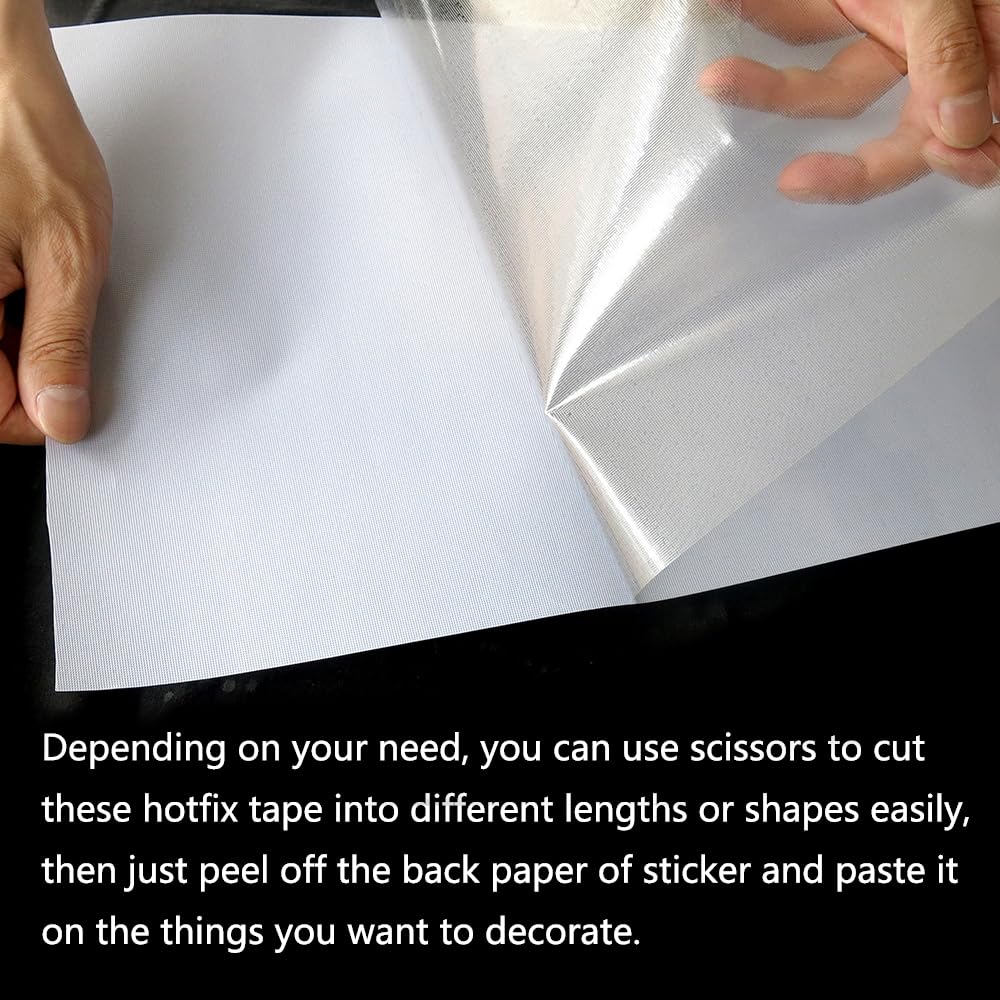 Blinginbox Hotfix Tape,Hot Fix Rhinestones Transfer Film Paper Iron on Rhinestones Transfer Paper.(16ft*9.5in)