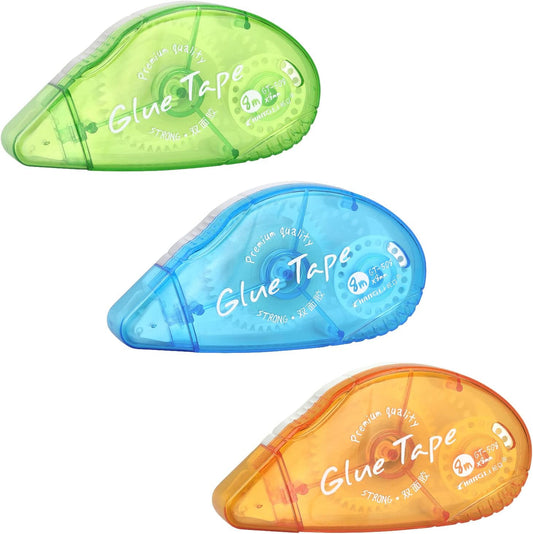 Tamaki 3 Pack Double Sided Tape Roller, Scrapbooking Tape, Adhesive Tape Dispenser Runner for Crafts and Arts Projects, Photo Tape