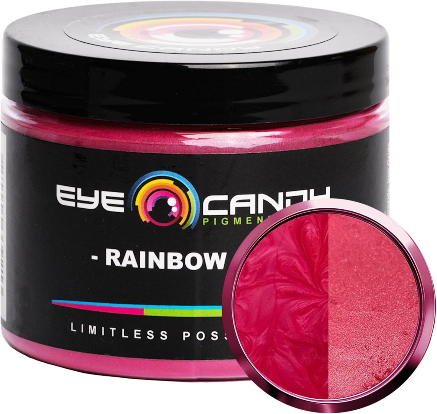 Eye Candy Pigments Premium Red Mica Powder - Rainbow Red (50gr) - for Epoxy, Resin, Soap, Paint, Woodworking, Acrylic Pouring, Bath Bombs, Fishing Lures - DIY Arts and Crafts Additive