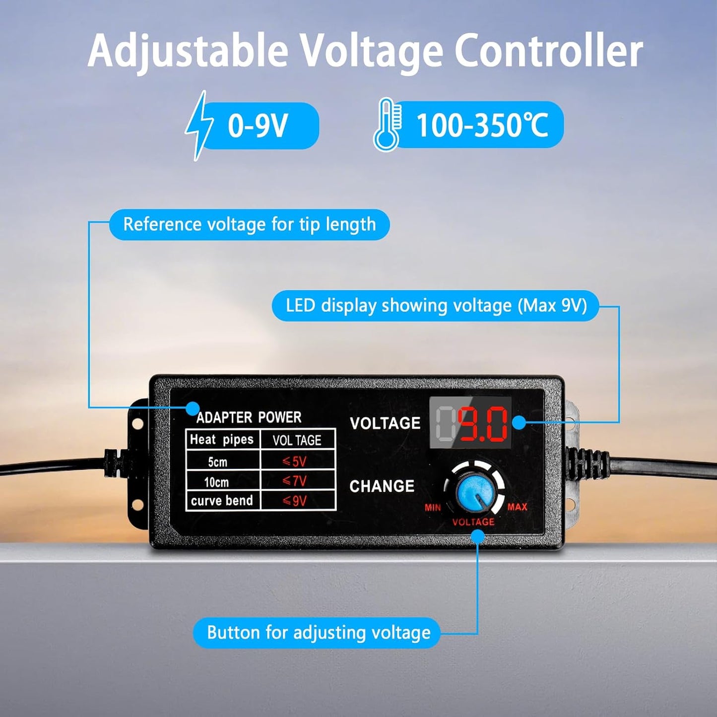 Foam Cutter Tool with Digital Voltage Controller, 100-240V /18W 4 in 1 Hot Foam Cutter Set with Marker Pen