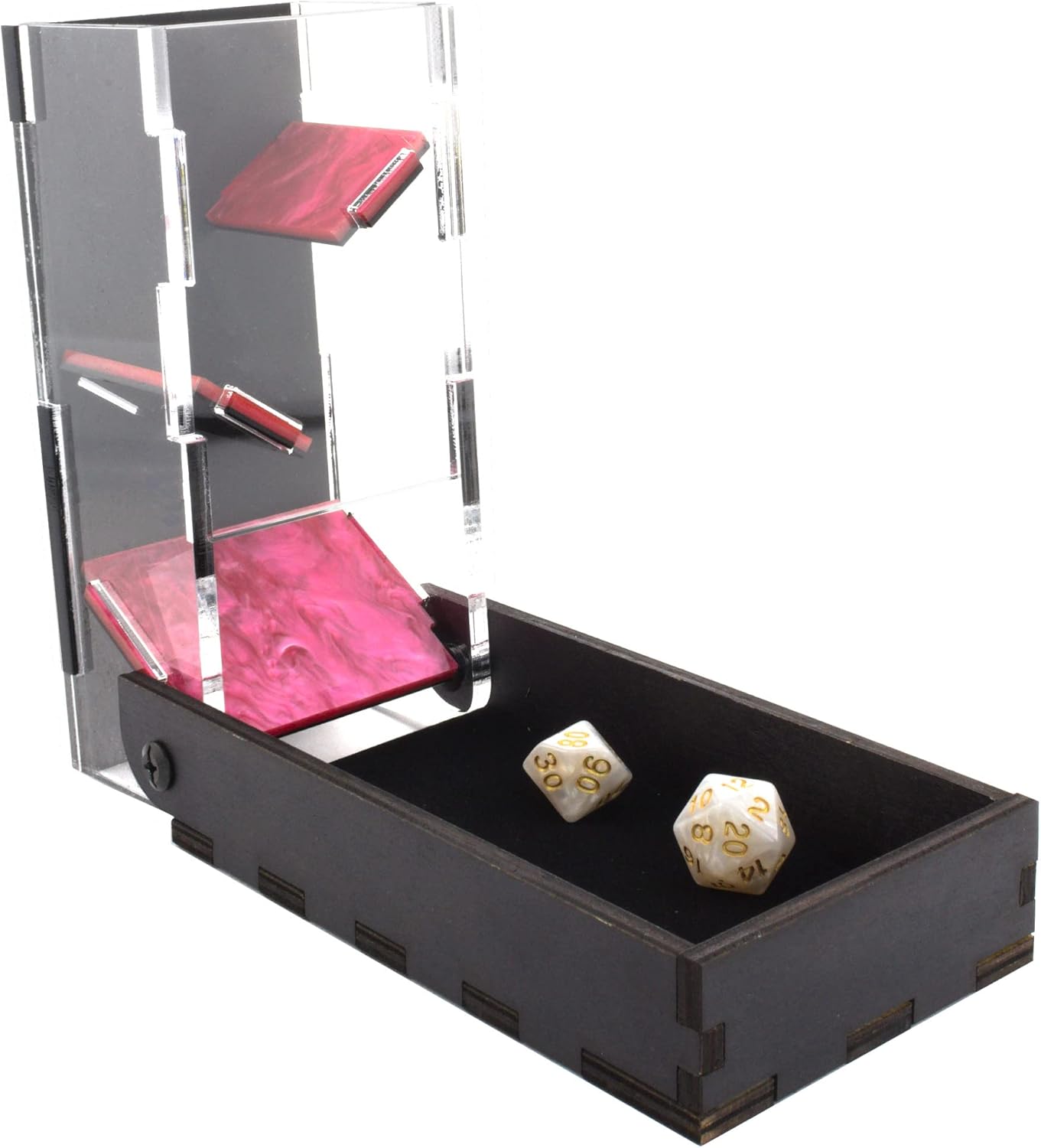 C4Labs Colour Lux Drawbridge Dice Tower - Pink Pearl