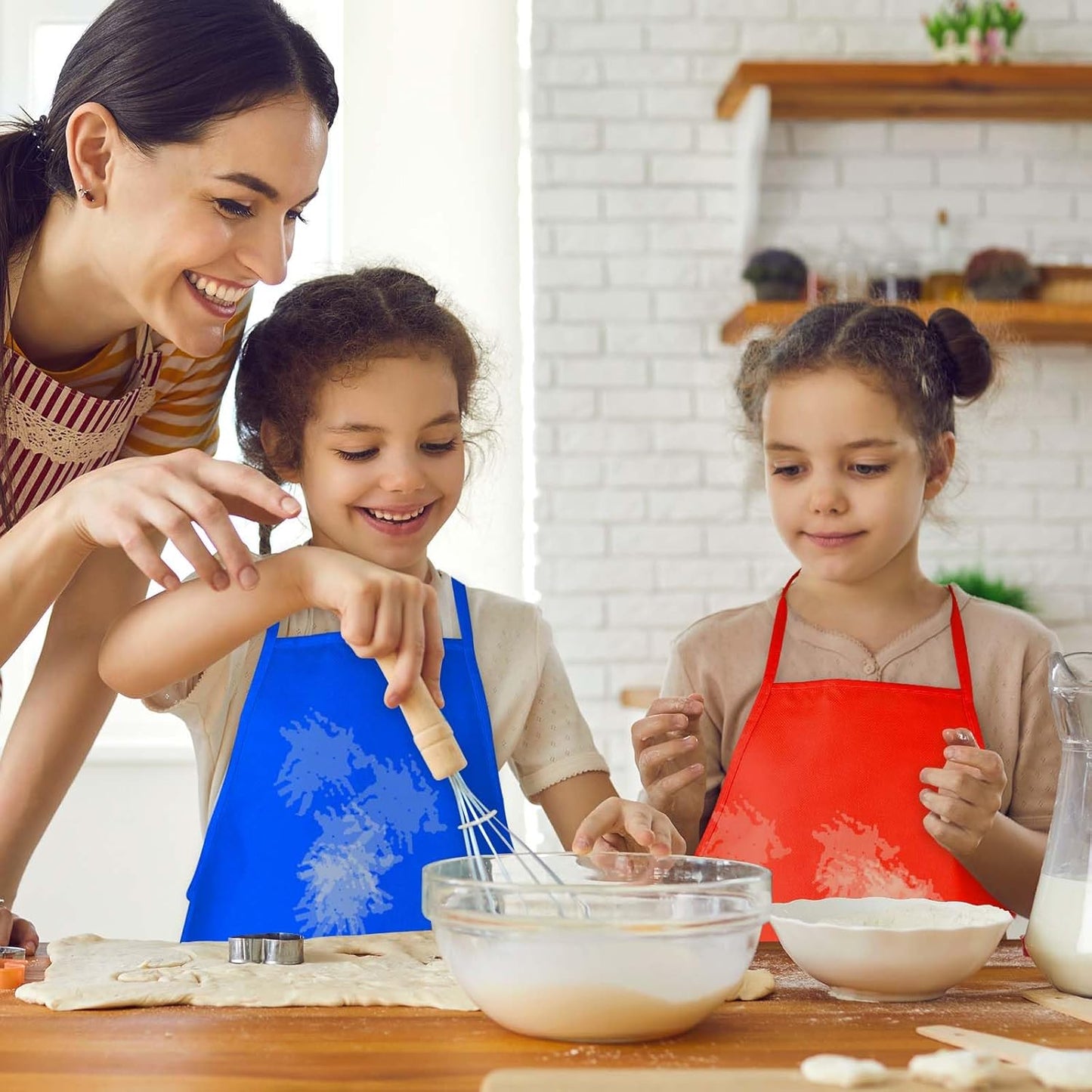 8 Pcs Kids Apron Painting Aprons for Kids Art Smocks Paint Apron Bulk for Painting Classroom Activity Kitchen Crafts Party Supplies