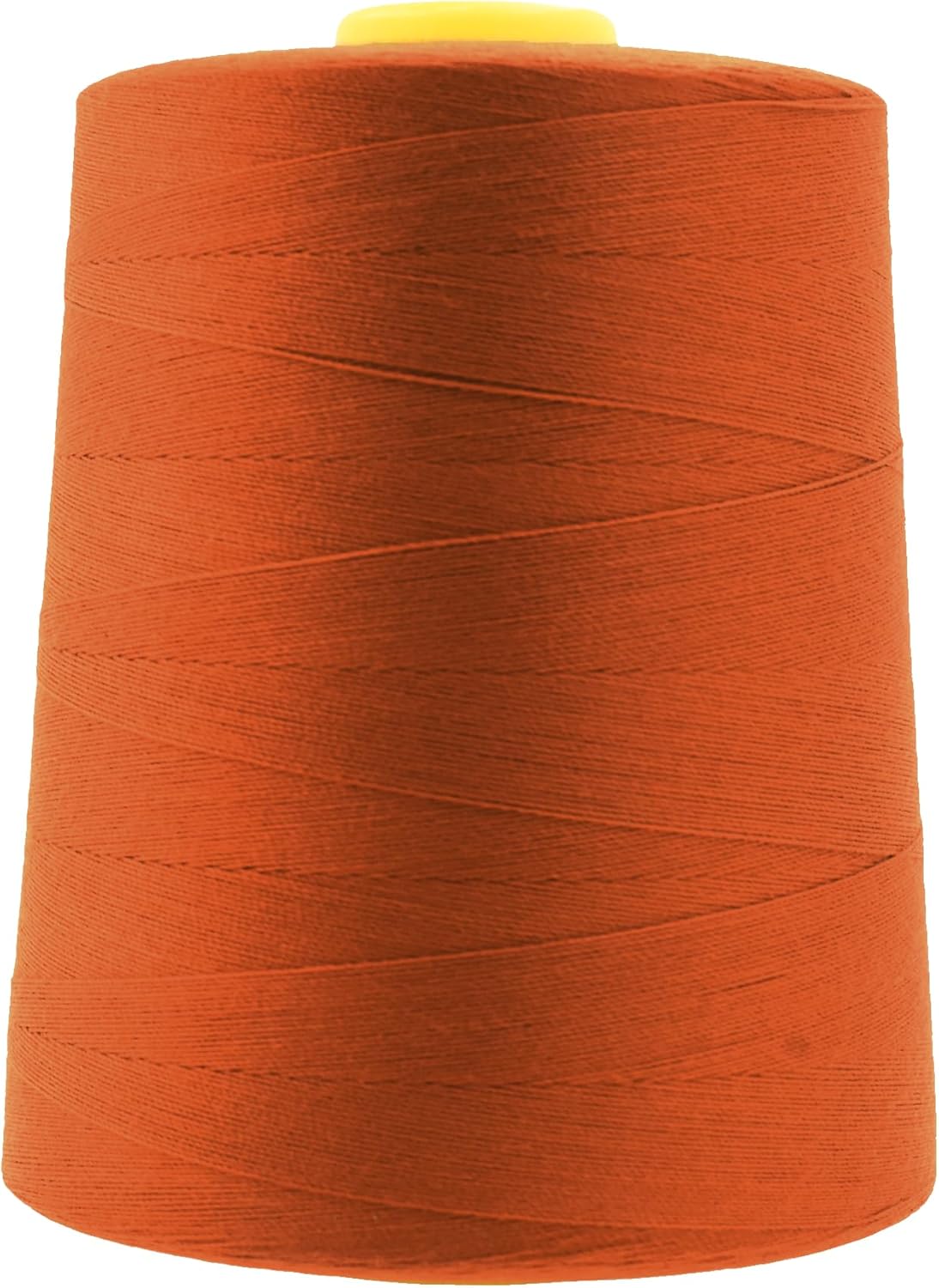 Mandala Crafts 4 Pack of Serger Threads Cones Spools - 20S/2 24000 Yards Polyester Burnt Orange Threads for Sergers Machine and Overlock Quilting Sewing Machine