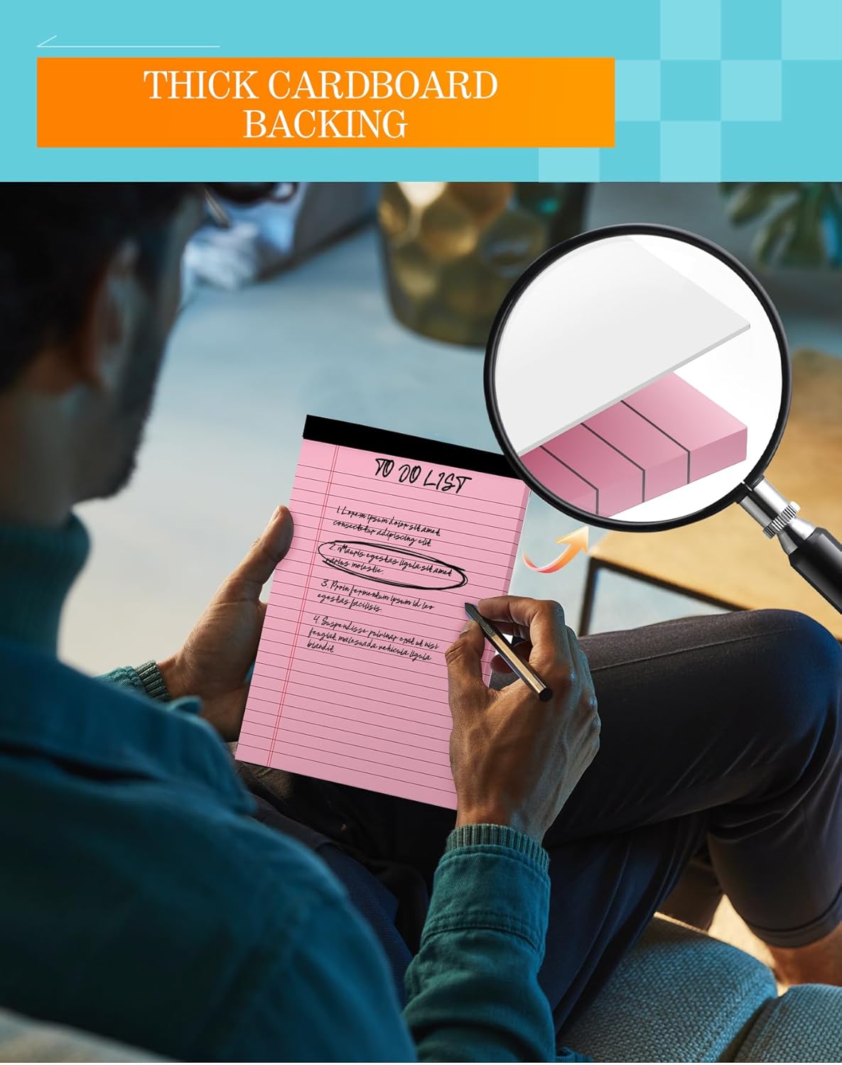 12 Pack Small Note Pads 5x8, Small Colored Legal Pads 5x8 College Ruled, Perforated Legal Notepads, 30 Sheets/Pack Writing Pads 5x8, Colored Notepads 5 x 8 Lined Paper Pads for Office Supplies