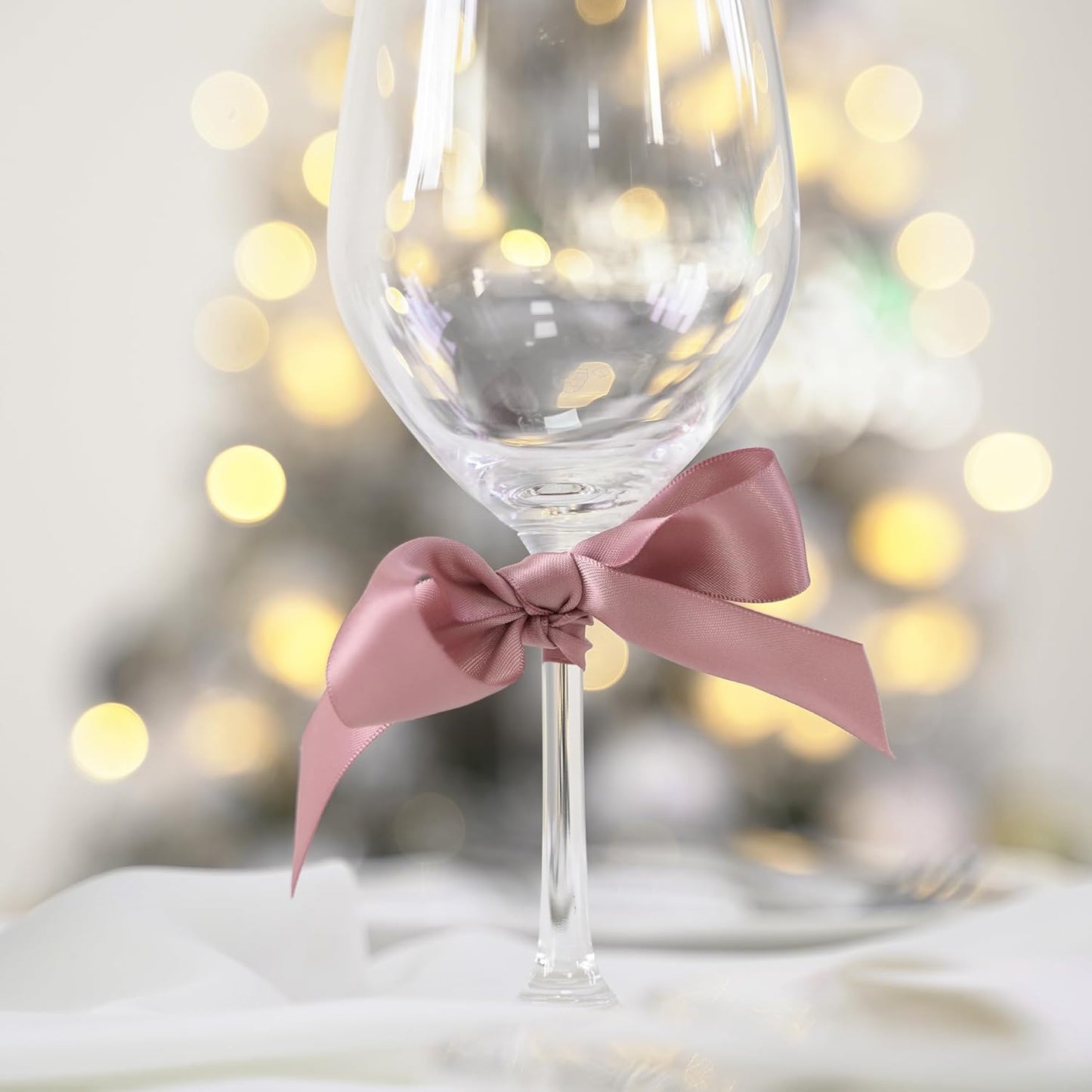 HUIHUANG Mauve Satin Ribbon 1 inch Dusty Rose Ribbon 50 Yards Double Face Silk Satin Ribbon for Wedding Decor Crafts Gift Wrapping Bows Bridal Floral Bouquet Invitation Card Birthday Party