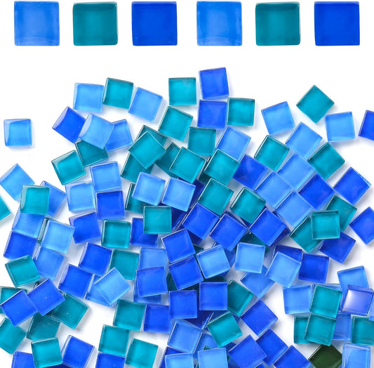 BigOtters Glass Mosaic Tiles 0.3LB, 4 Shapes Stained Glass Pieces for DIY Crafts, Home Decor, Art Projects, Window & Mirror Decorations