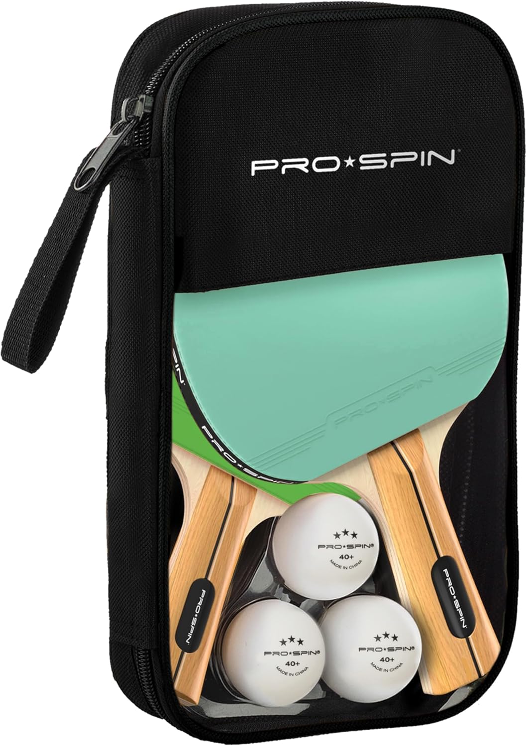 PRO SPIN Ping Pong Paddles - High-Performance Set with Premium Table Tennis Rackets, 3-Star Ping Pong Balls, Compact Storage Case | Professional Quality Ping Pong Paddle Set | Indoor & Outdoor Games