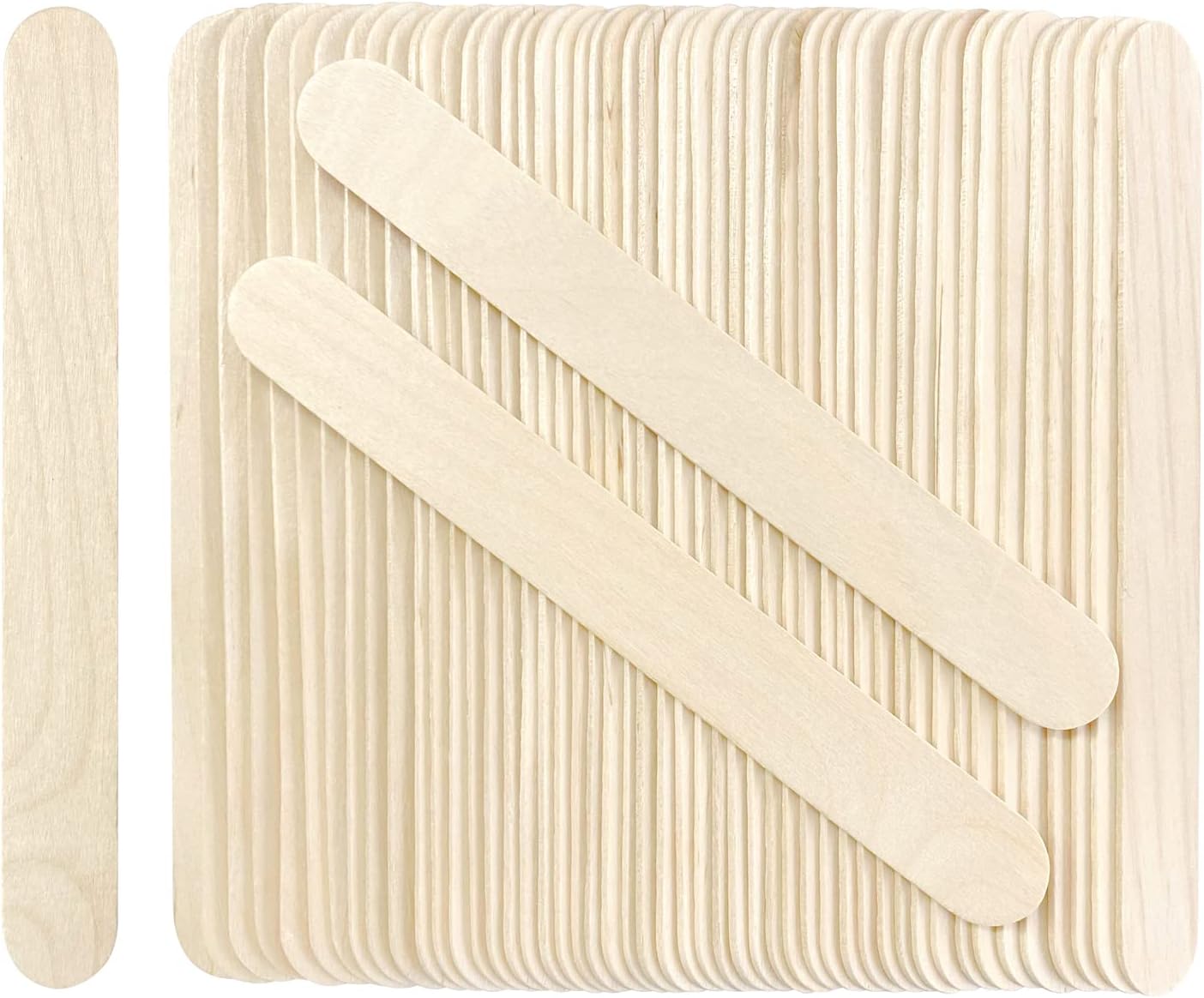200Pcs Jumbo Wooden Craft Sticks Wooden Popsicle Craft Sticks Stick 6” Long x 3/4”Wide