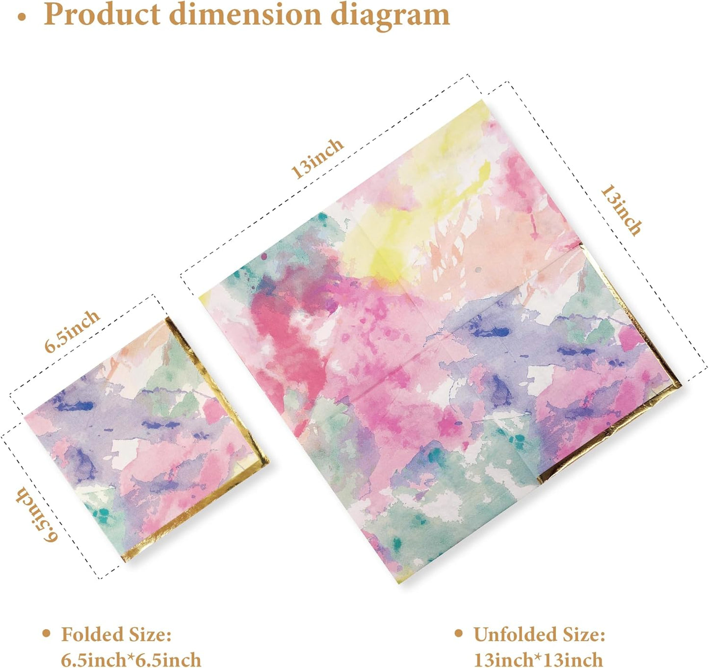 80-Pack Napkins Disposable Paper Towel Cocktail Dinner Party Decoration, Painting