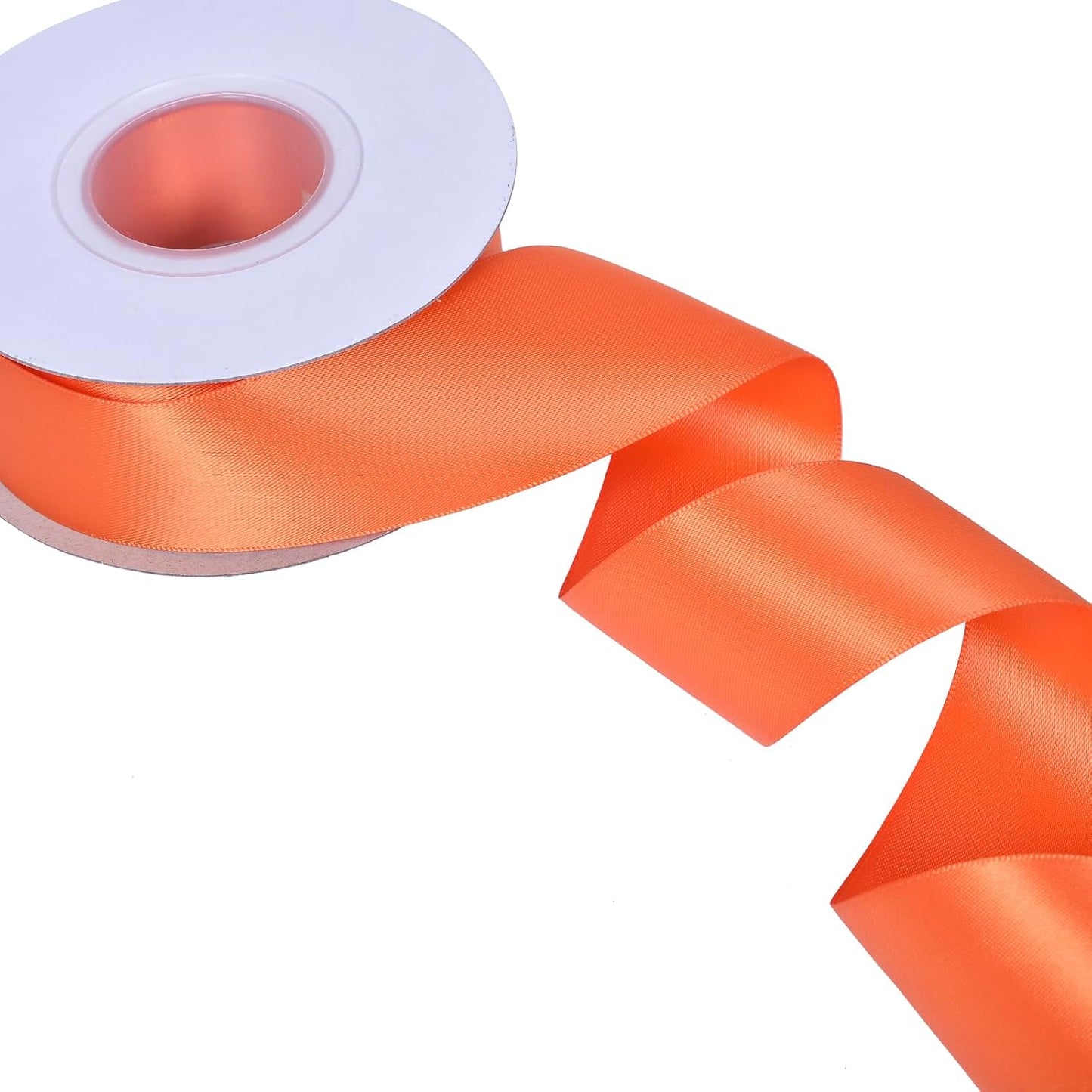 YAMA Orange Double Faced Satin Ribbon, 1 1/2 Inch 25 Yards, Great for Crafts Bows Flower Bouquet Wedding Home Decor Gift Wrapping