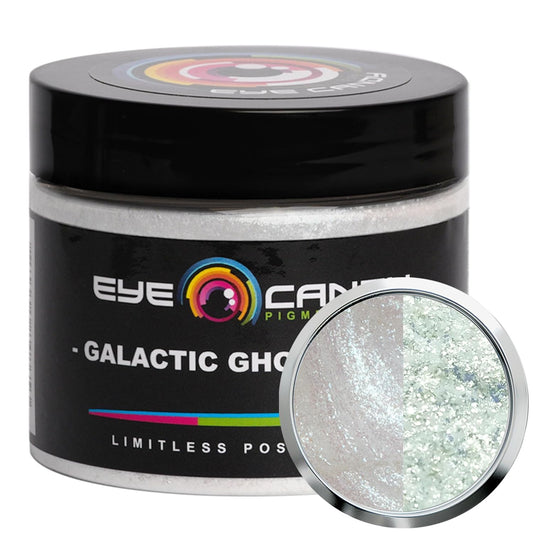 Eye Candy Pigments Premium Ghost Mica Powder - Galactic Ghost Green (50gr) - for Epoxy, Resin, Soap, Paint, Woodworking, Acrylic Pouring, Bath Bombs, Fishing Lures - DIY Arts and Crafts Additive