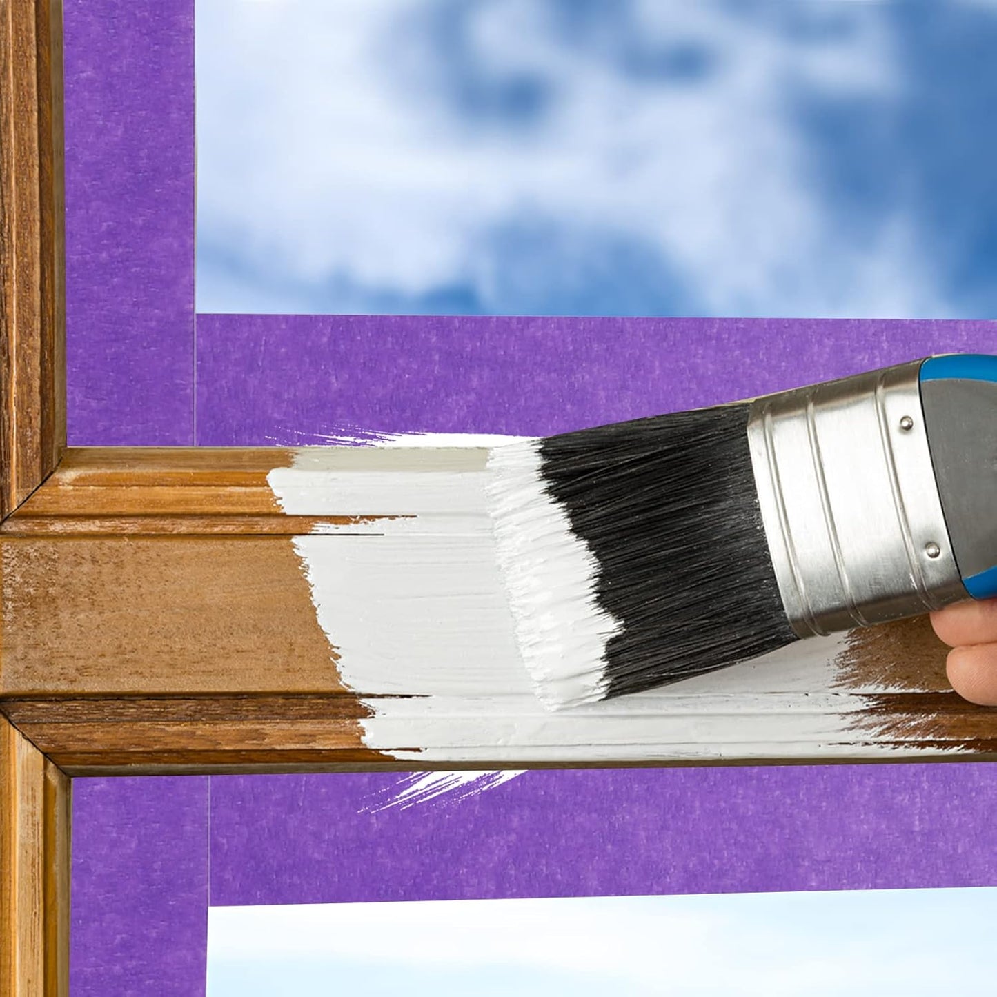 Purple Painters Tape,1 inch x 60 Yards - Medium Adhesive Masking Tape for Painting,Labeling,DIY Crafting,Decoration and School Projects