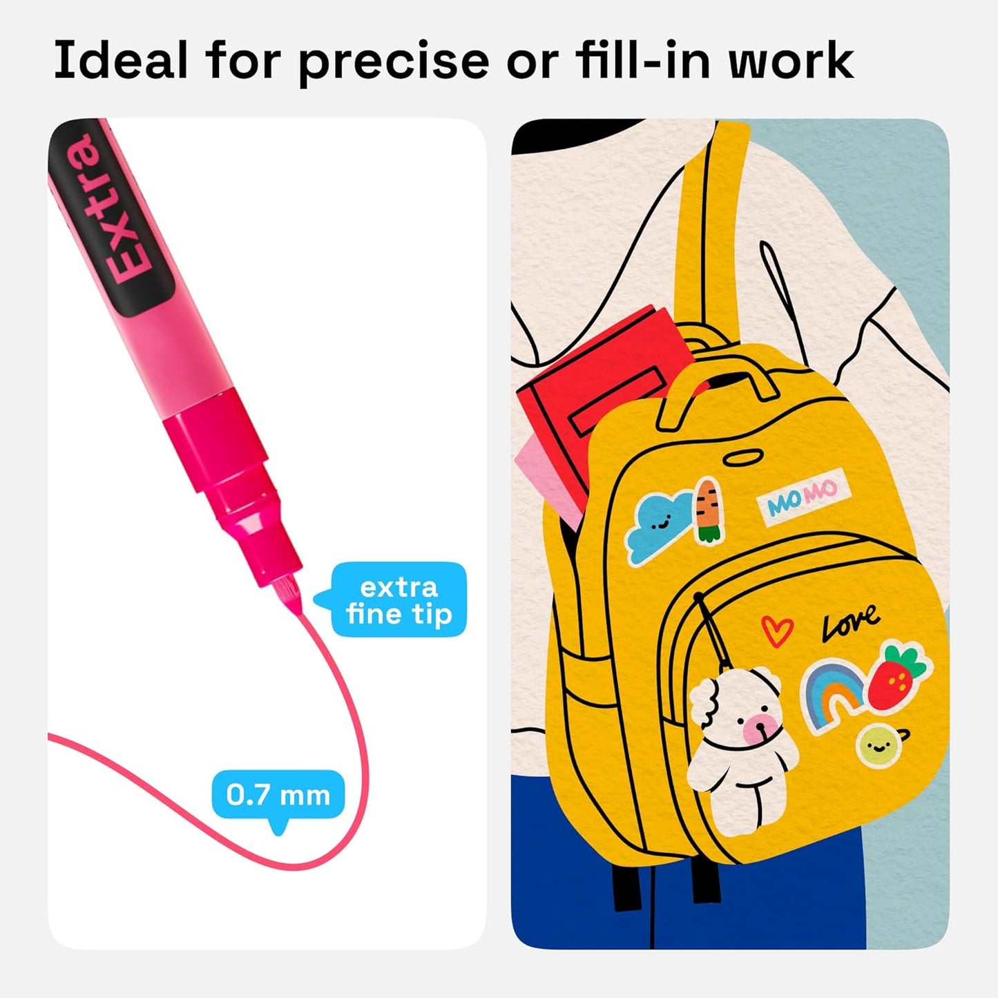 ARTISTRO 15 Acrylic Paint Pens, Art Set Acrylic Paint Markers, Fabric Markers for Textile, Canvas, Rock, Glass, Wood, Paper, Pumpkin, DIY for Kids and Adults