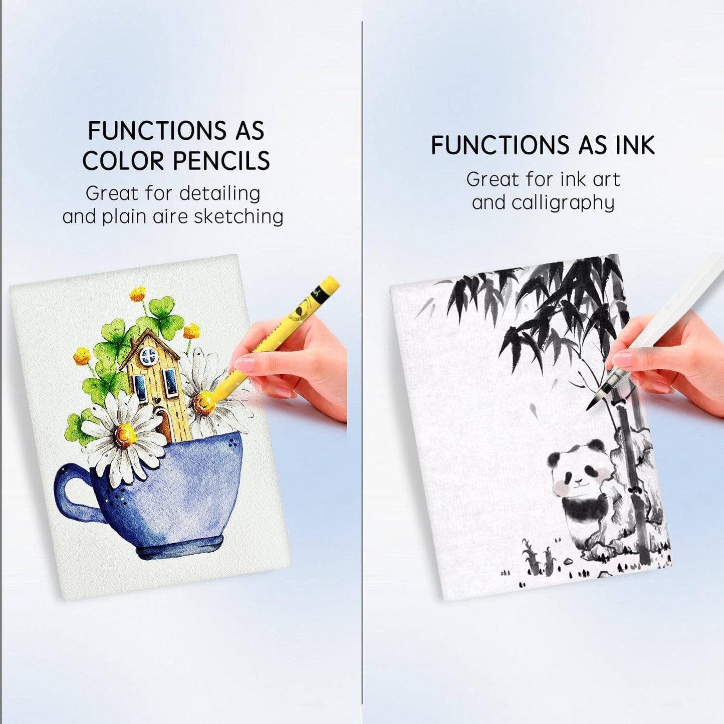 12 Colors Water Soluble Pastels, Watercolor Pastels Set for Beginners and Hobbyists, Includes Sharpener, Palette & Brush for Vibrant Art Creations (Classic)