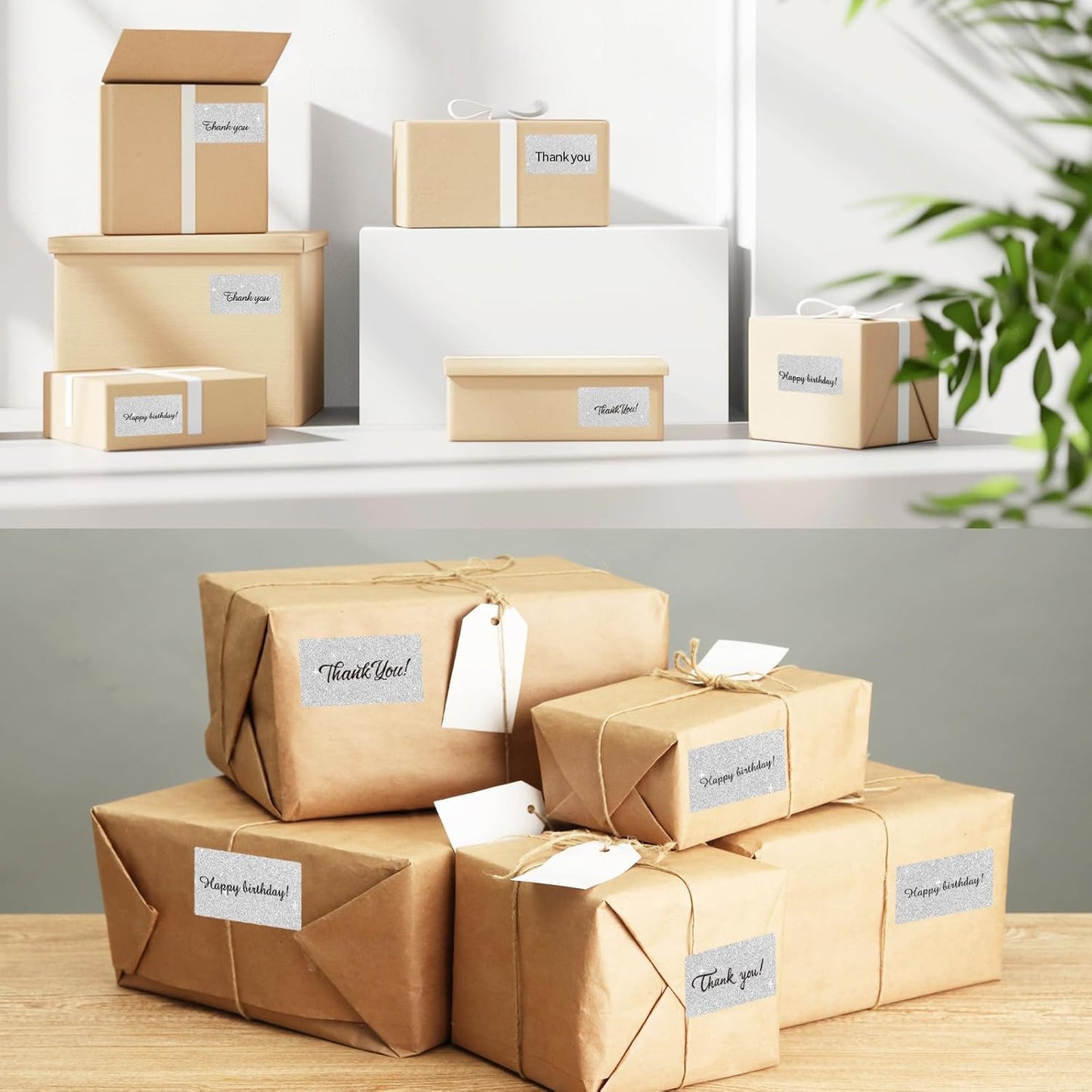 2.25"x1.25" Direct Thermal Labels, Holographic Thermal Printer Labels for Barcode, Self-Adhesive Address Shipping Thermal Label Stickers-1 Roll, 300 Labels, Holographic Shiny Silver