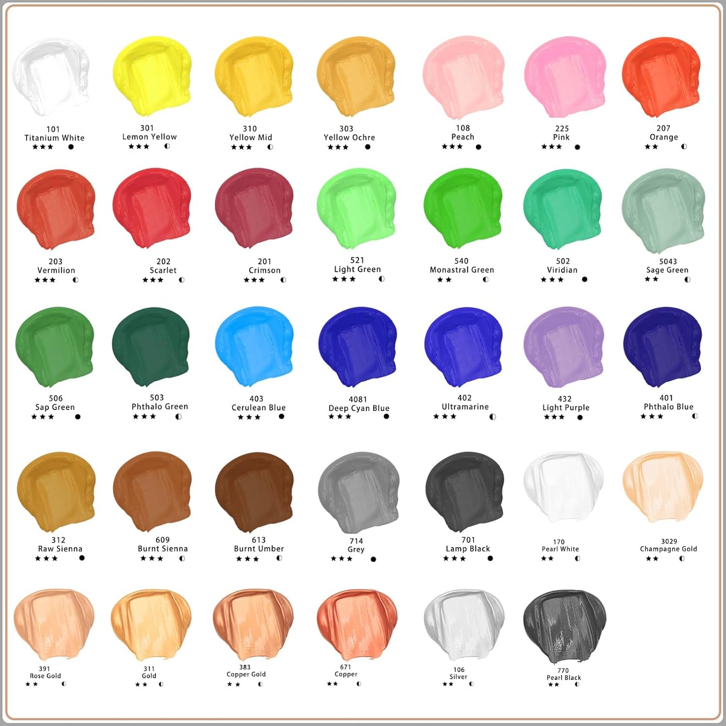 Artecho Silver Acrylic Paint, Silver Paint (120ml / 4.05oz) Tubes, Art Craft Paints for Canvas, Rock, Stone, Wood, Fabric, Art Supplies