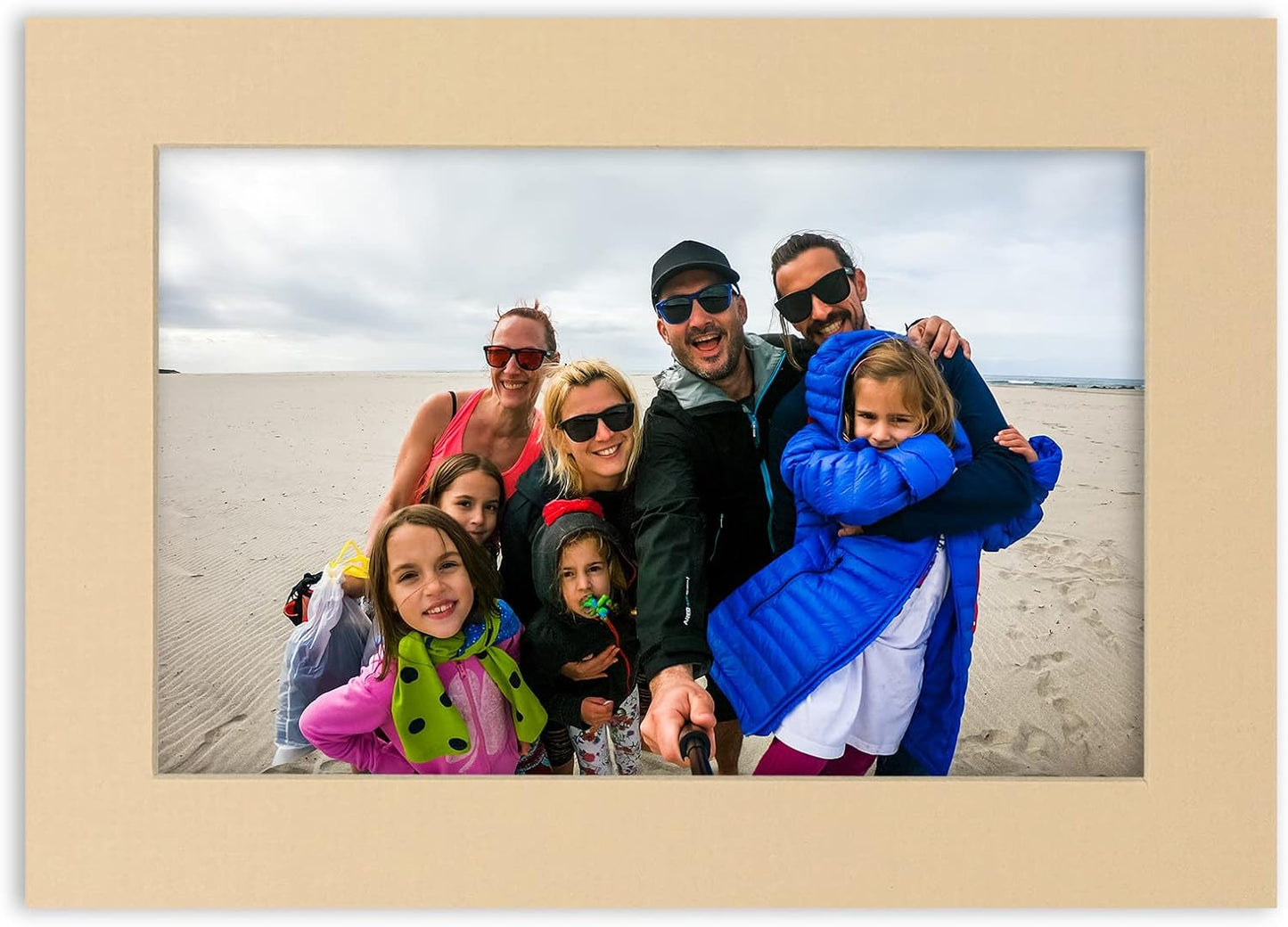 Pack of Ten Acid Free 11x14 Mats Bevel Cut for 8.5x11 Photos - Beige Precut Matboards With Backing Boards and Self Seal Photo Mat Bags For Pictures, Photos, Framing - 4-ply Thickness