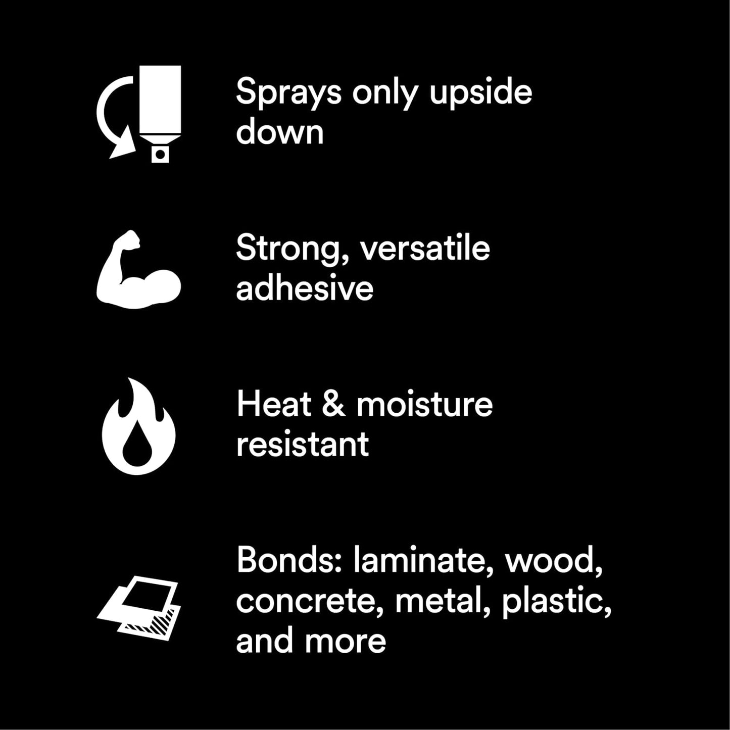 3M Hi-Strength 90 Spray Adhesive, Permanent, Bonds Laminate, Wood, Concrete, Metal, Plastic, Clear Glue, Net Wt 17.6 oz, Will Spray Upside Down Only