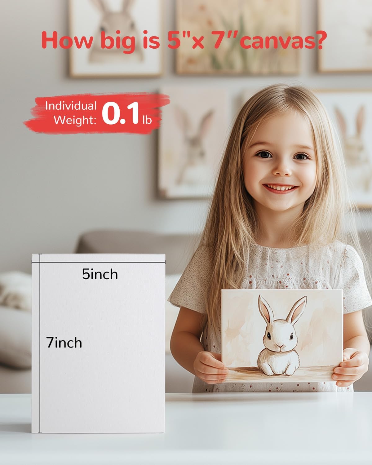 Canvas Boards for Painting 24 Pack, 5x7 Inch Small Canvas for Kids, Mini Canvas Panels for Painting 100% Cotton White Blank Canvases for Acrylics Oil Watercolor Paint