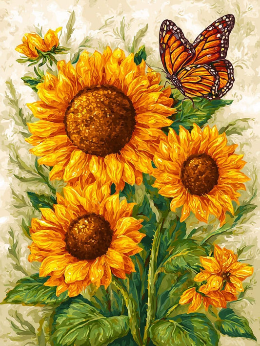 Moohue 14ct Counted Stamped Cross Stitch Kits for Adults Flowers Printed Cross Stitch Patterns Art Crafts Cross Stitch Supplies (Flowers 12)