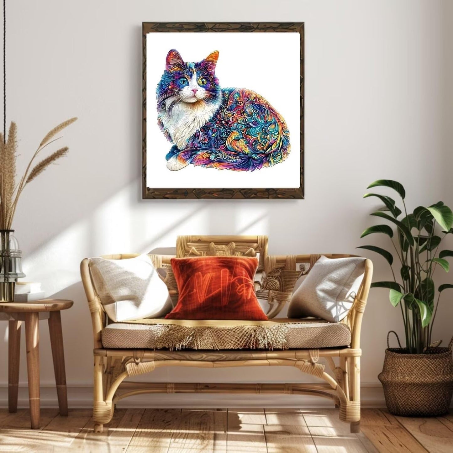 Lazy Cute Cat Adults Gifts Wooden 240 Pieces 13.4 * 12.2in