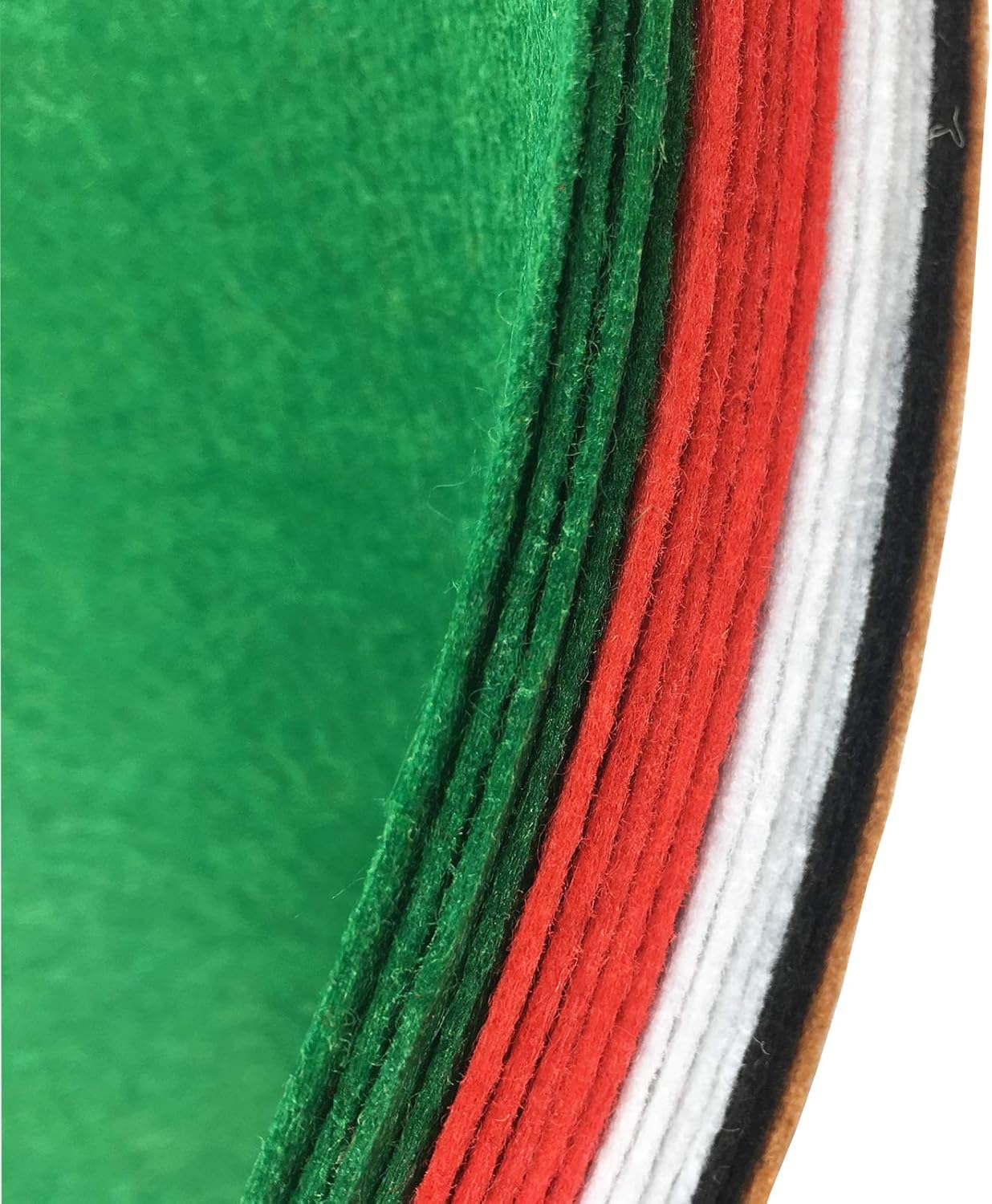 Weabetfu 16 Pieces Christmas Felt Fabric Sheets,5 Colors Craft Felt Sheets for DIY Christmas Decoration,DIY Patchwork Sewing Crafts