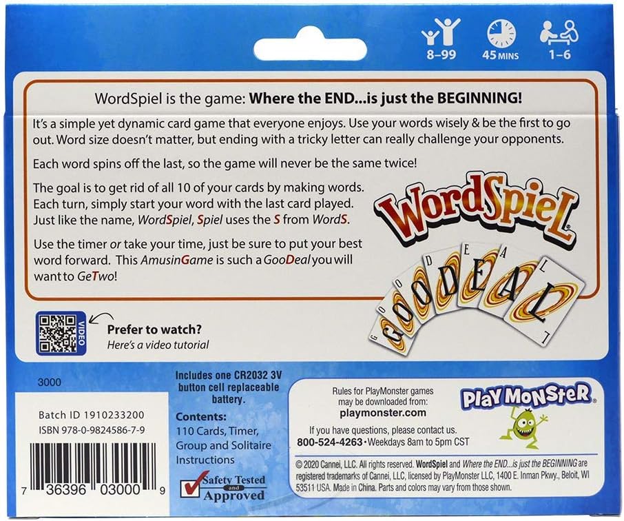 Set WordSpiel — Card Game — Make A Word Using Part of the Word Before — Family Fun Game Night — For Ages 8+