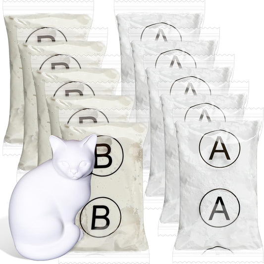 Maitys 2. 2 Pound White Epoxy Putty Sculpt Clay 2 Part Modeling Compound A & B Self-Hardening Epoxy Clay for Sculpting Modeling Building Repairing Sculpting Filling Metal Wood Tile Ceramics Plastic