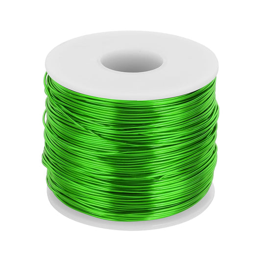 MECCANIXITY 18 Gauge Anodized Aluminum Craft Wire Bendable Bonsai Training Wire 492 Feet 1mm for Sculpting Crafts Wreath Floral Beading Jewelry Making, Green