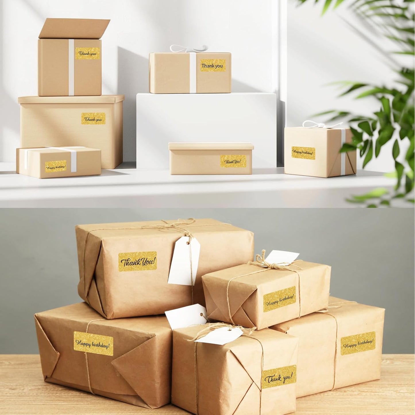 3x2 Inch Holographic Thermal Labels, Glitter Gold Thermal Sticker Labels, Waterproof Thermal Printer Stickers for Price, Barcode, Name, Custom Logo Design, 200 Pcs/Roll