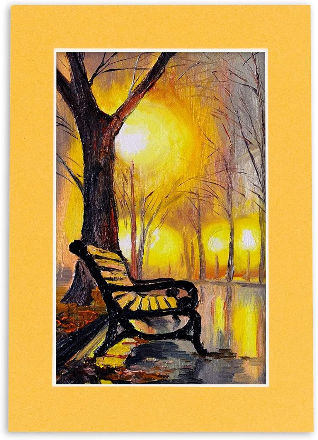 Poster Palooza 8x10 Mat Bevel Cut for 6x8 Photos - Acid Free Topaz Orange Precut Matboard - For Pictures, Photos, Framing - 4-ply Thickness