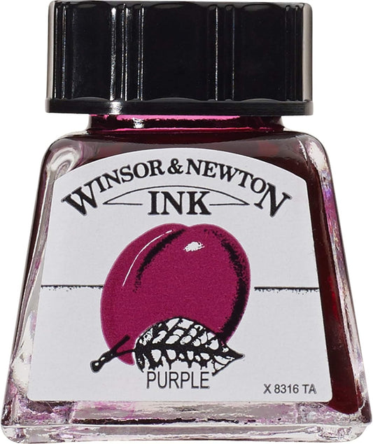 Winsor & Newton Drawing Ink, 14ml Bottle, Purple