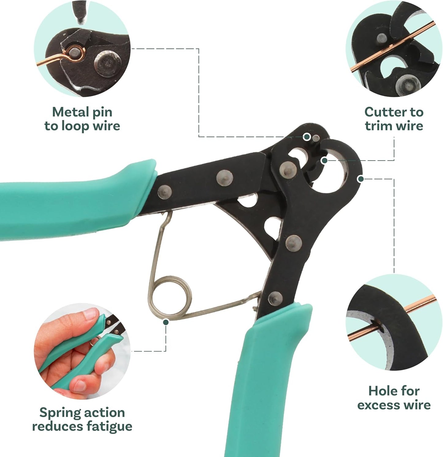The Beadsmith Vintaj One Step Looper – Create and Trim Consistent 1.5 mm Loops for Jewelry, Use With 18-26g Craft Wire