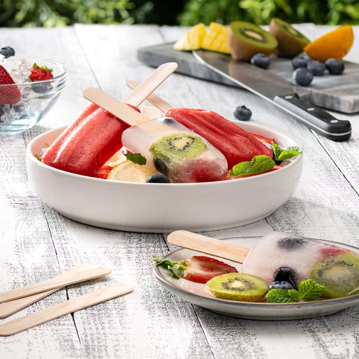 Gusto [1000 Count] Jumbo 6 Inch Wooden Multi-Purpose Popsicle Sticks, Craft Sticks for ICES, Ice Cream, Waxing, Tongue Depressor Wood Sticks -(Formerly Comfy Package)