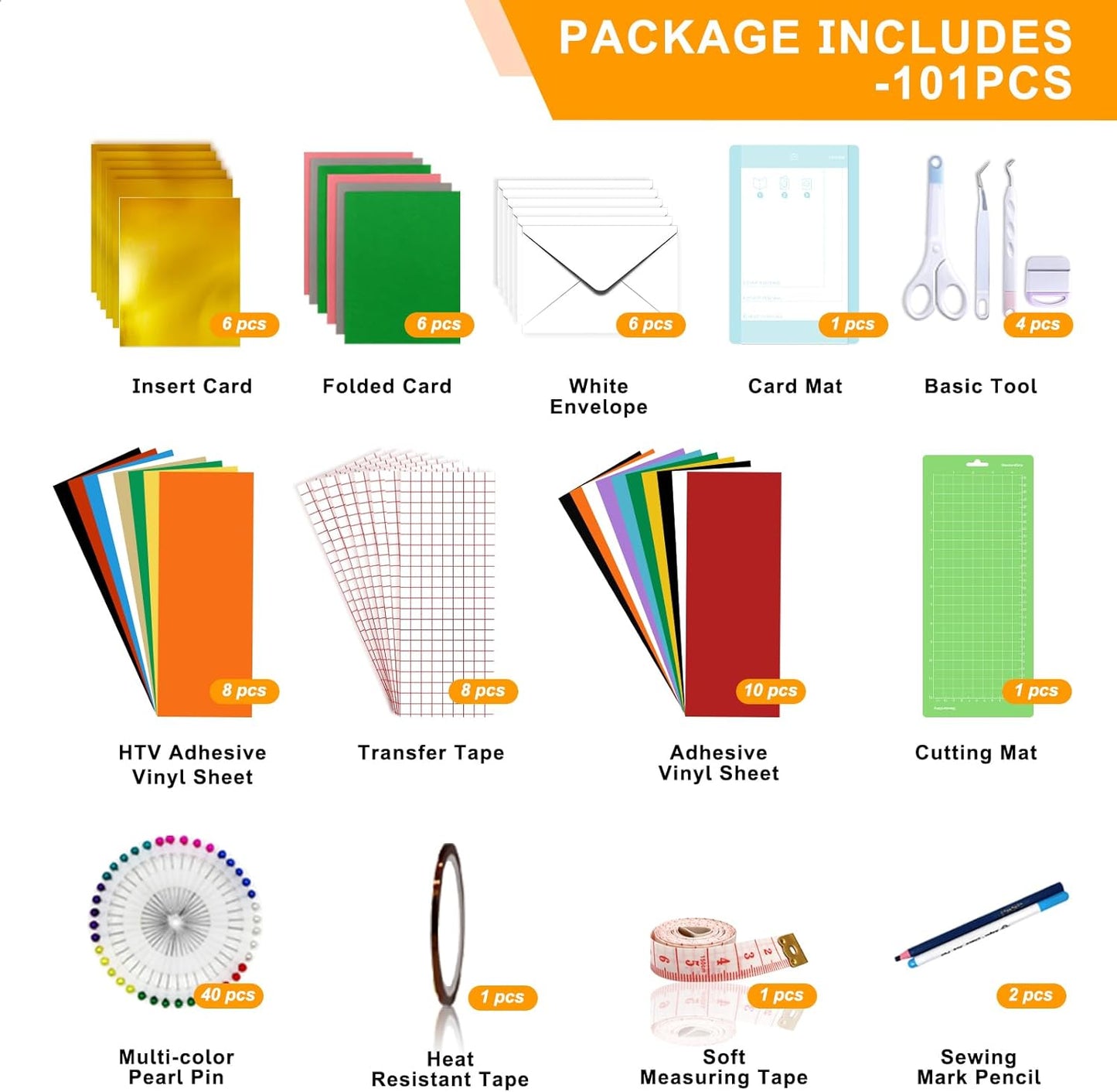 The All-in-One Accessories Bundle for Joy-Accessories and Supplies Include Card Kit,Vinyl Sheets,Joy Mat and Weeding Tools